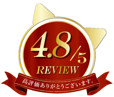 レビュー平均4.8